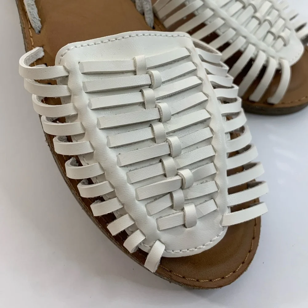 Mia girl Women’a Huarache Sandal Flat White color, size 6,7,8,9,11 - Picture 13 of 15